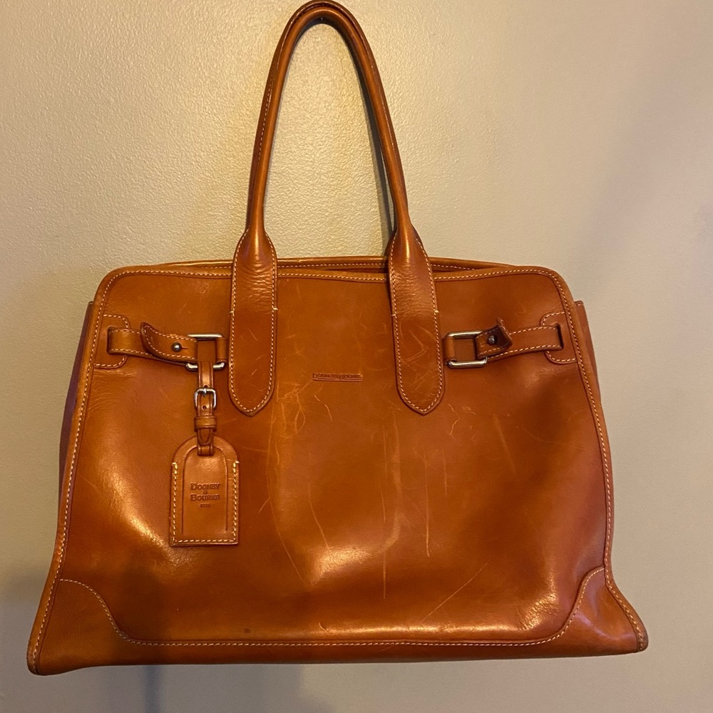 Dooney & Bourke Tan Leather Satchel Bag